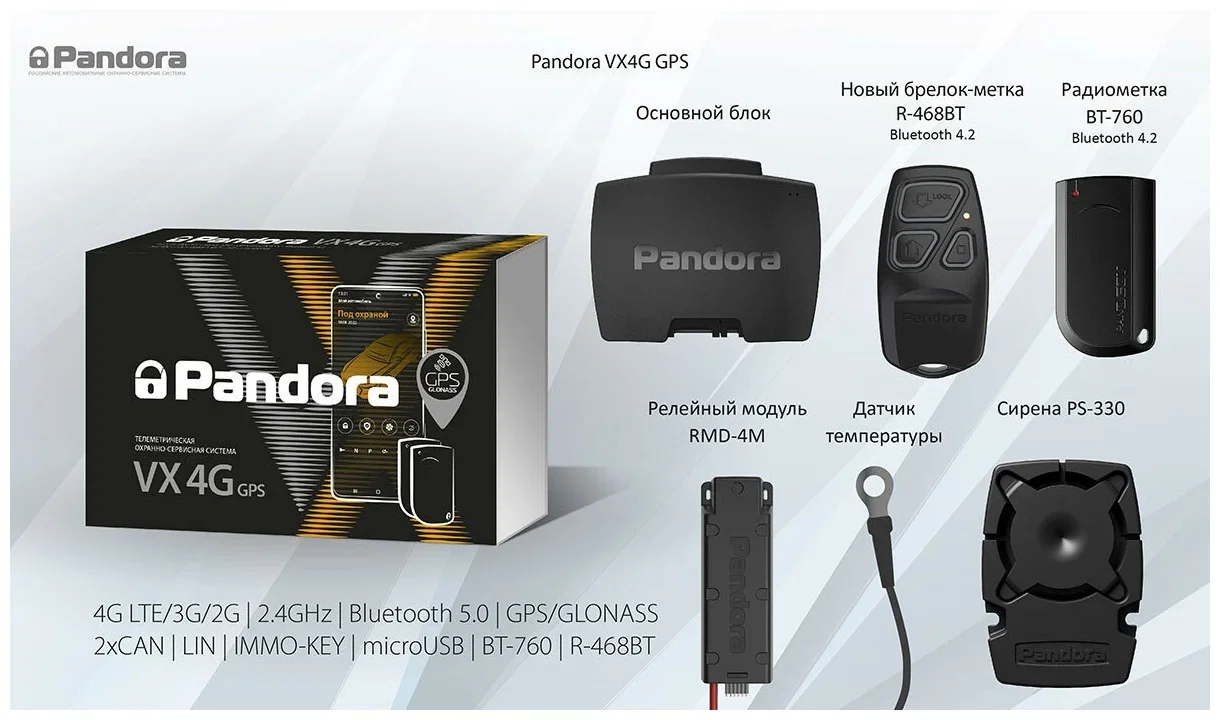Автосигнализация Pandora VX-4G GPS v3 Black - ForteMarket Автосигнализация Pandora VX-4G GPS v3 Black купить,0