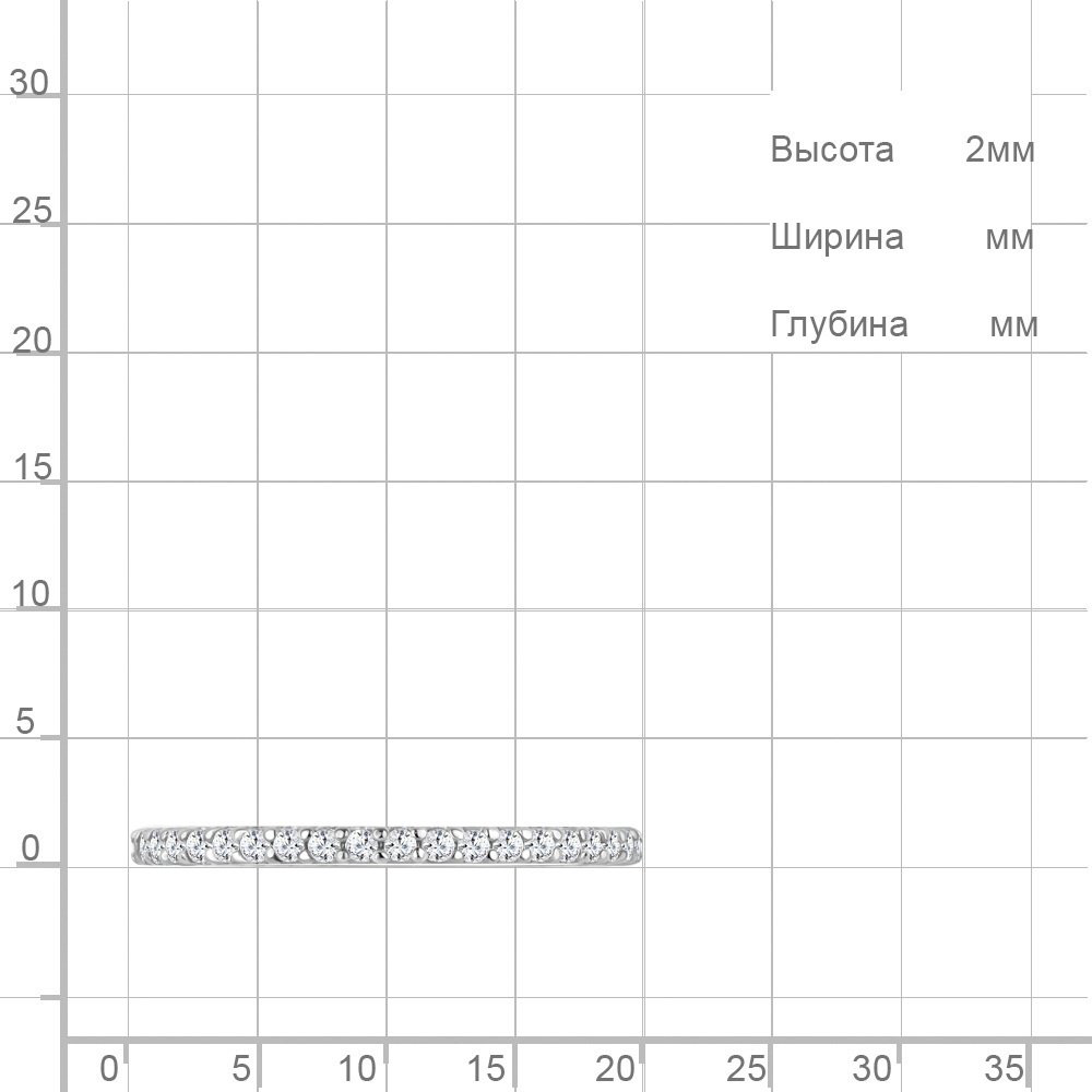 Кольцо AQUAMARINE 61517А размер 15.5 вес 1.42 г серебро, фианит купить,13159