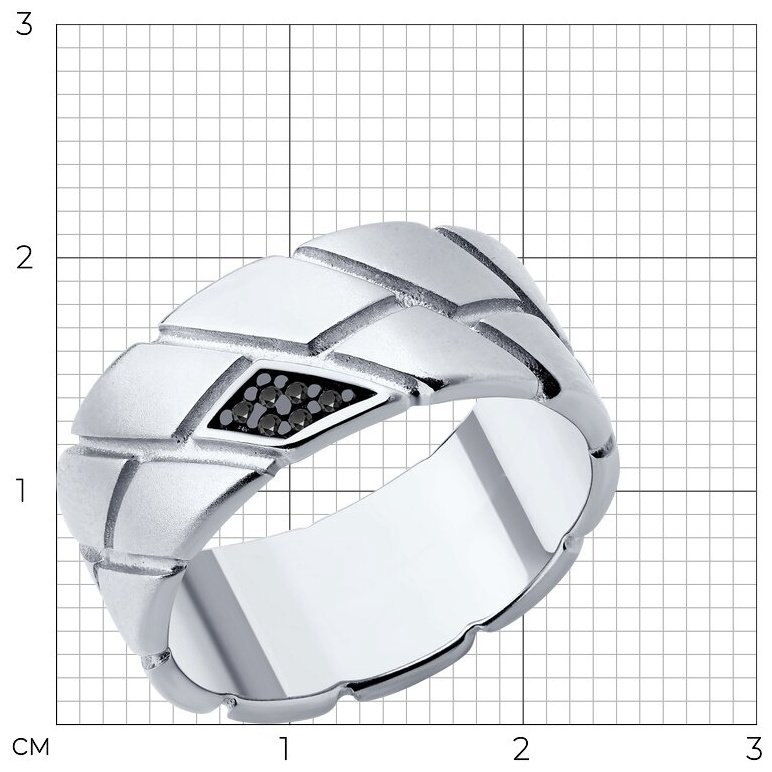 Кольцо Diamant 94-110-02157-1_21 размер 21 вес 8.72 г серебро, фианит купить,46170
