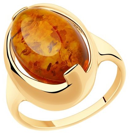 Кольцо Diamant 93-310-00477-1_17 размер 17 вес 3.29 г серебро, янтарь купить,20520