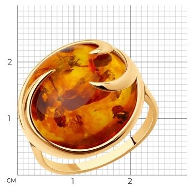 Кольцо Diamant 93-310-00840-2 размер 19 вес 3.64 г серебро, янтарь купить,25650