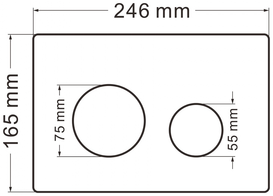 Кнопка смыва Abber AC0121 16.5х24.6см хром