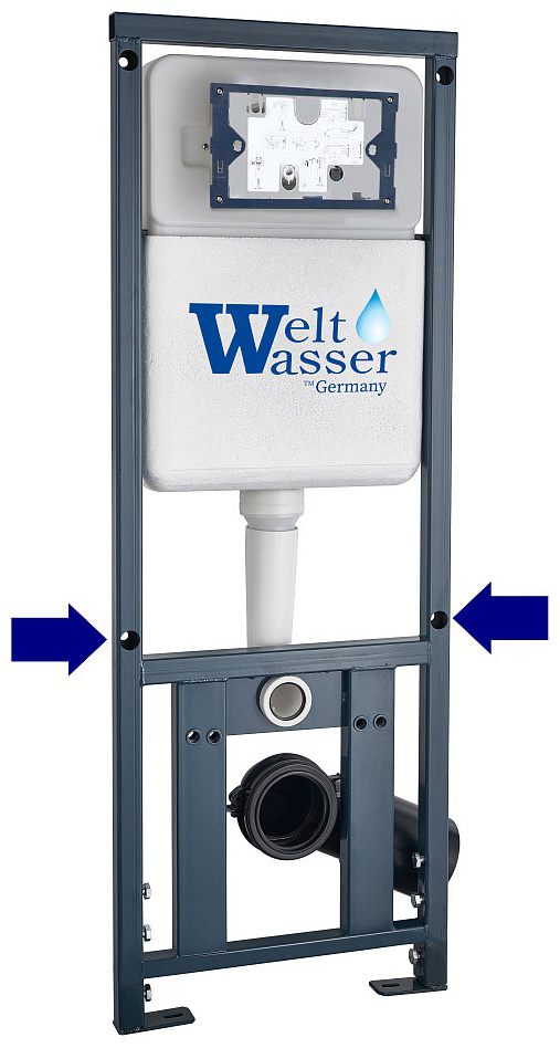 Инсталляция комплект WeltWasser MS41054 MARBERG 410 + SALZBACH 043 MT-GR + MAR 410 SE MT-BL бело-серый