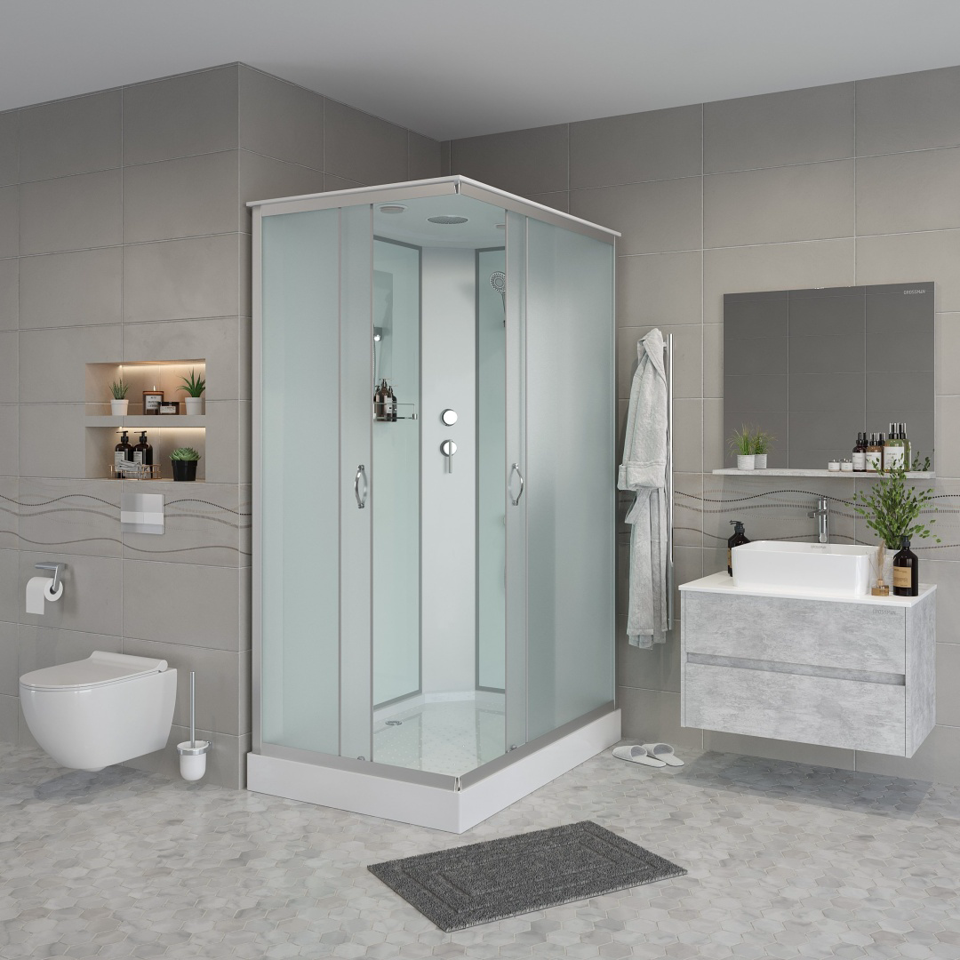 Кабина душевая Niagara NG-43295-14Q 120х90х215см белый купить,NaN