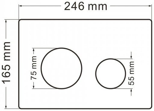 Кнопка смыва Abber AC0121 16.5х24.6см хром