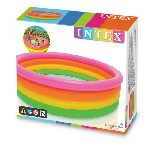Бассейн надувной детский Intex Радуга 56441