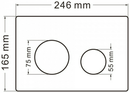 Кнопка смыва Abber AC0121 16.5х24.6см хром