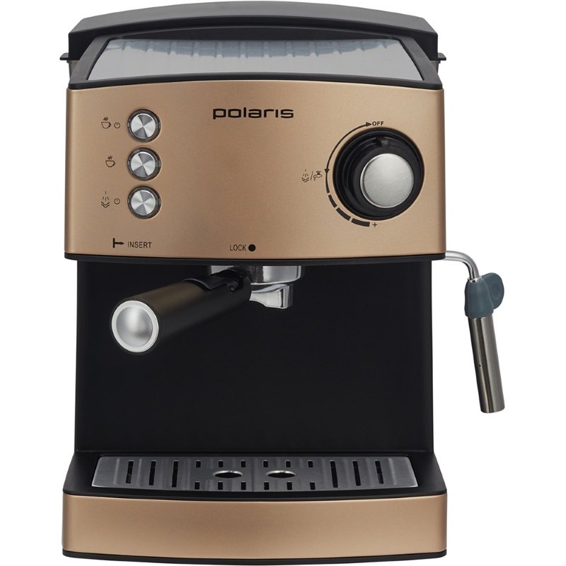 Кофеварка Polaris PCM 1527E Adore Crema золотистая - ForteMarket Кофеварка Polaris PCM 1527E Adore Crema золотистая купить,0