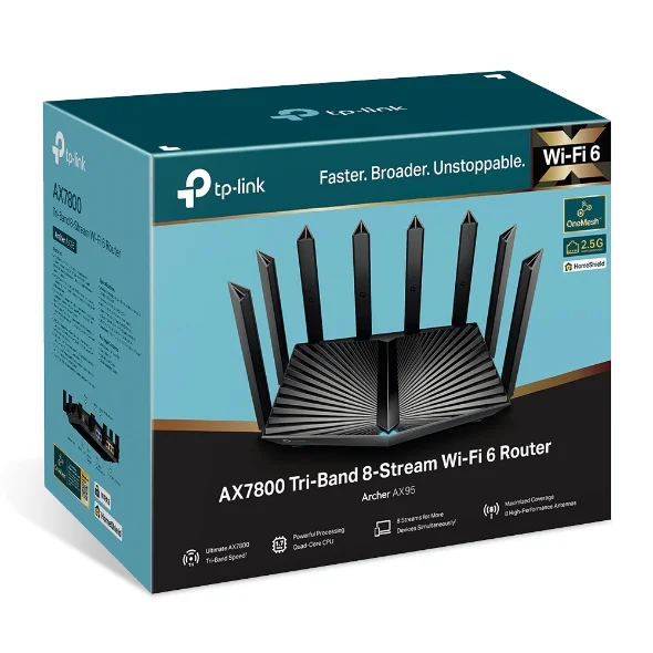 Маршрутизатор Wi-Fi Tp-Link Archer AX95 Wi-Fi 6 Black