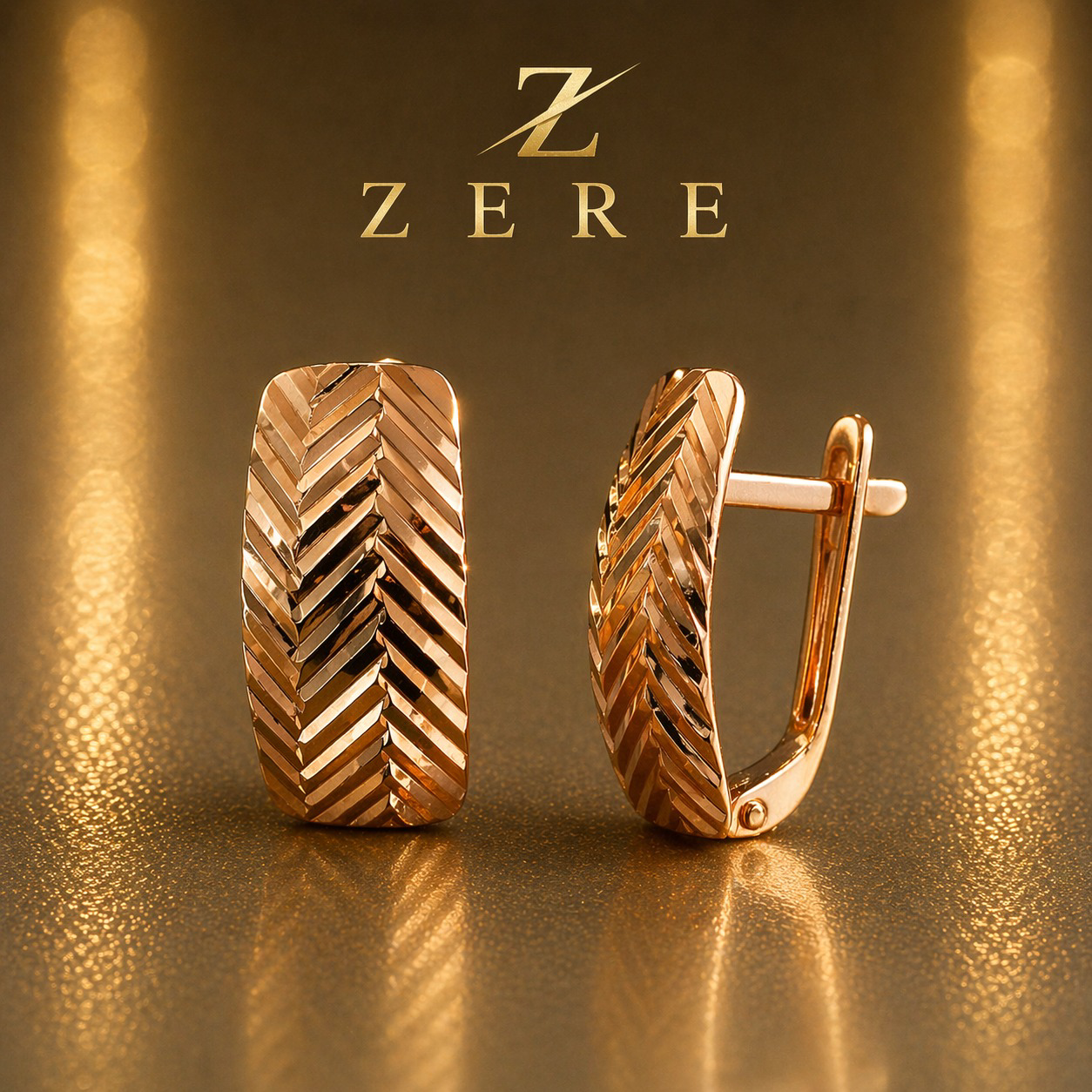 Серьги Zere фактурные 1.83гр купить,157000