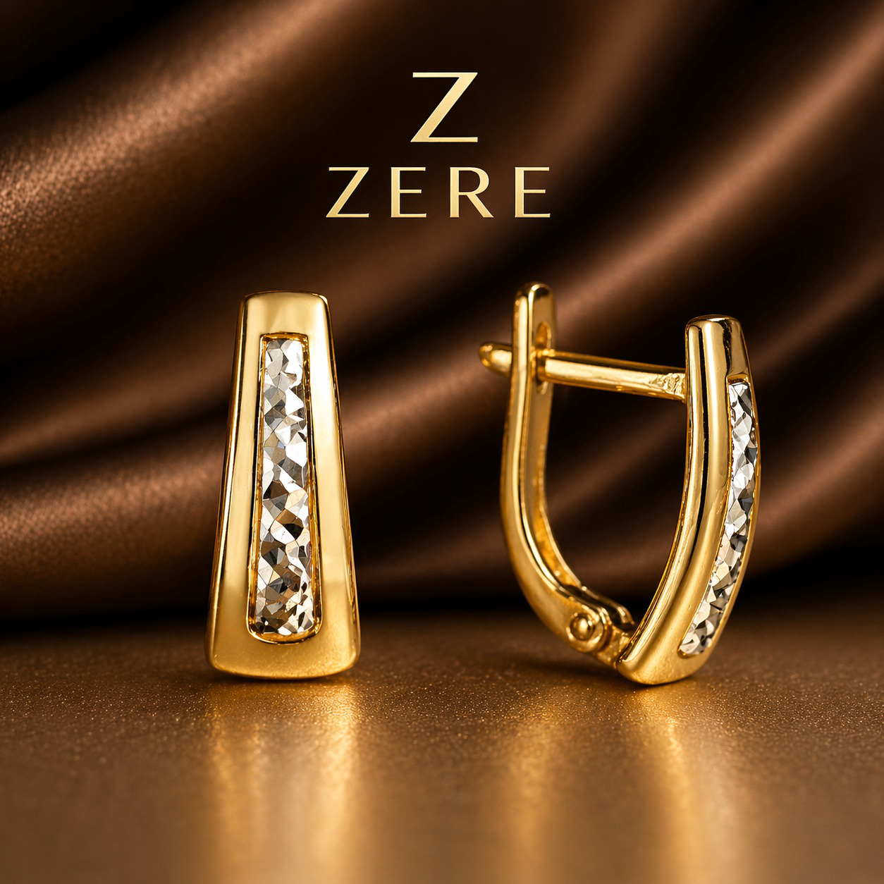 Серьги Zere элегантные 1.12гр купить,93100