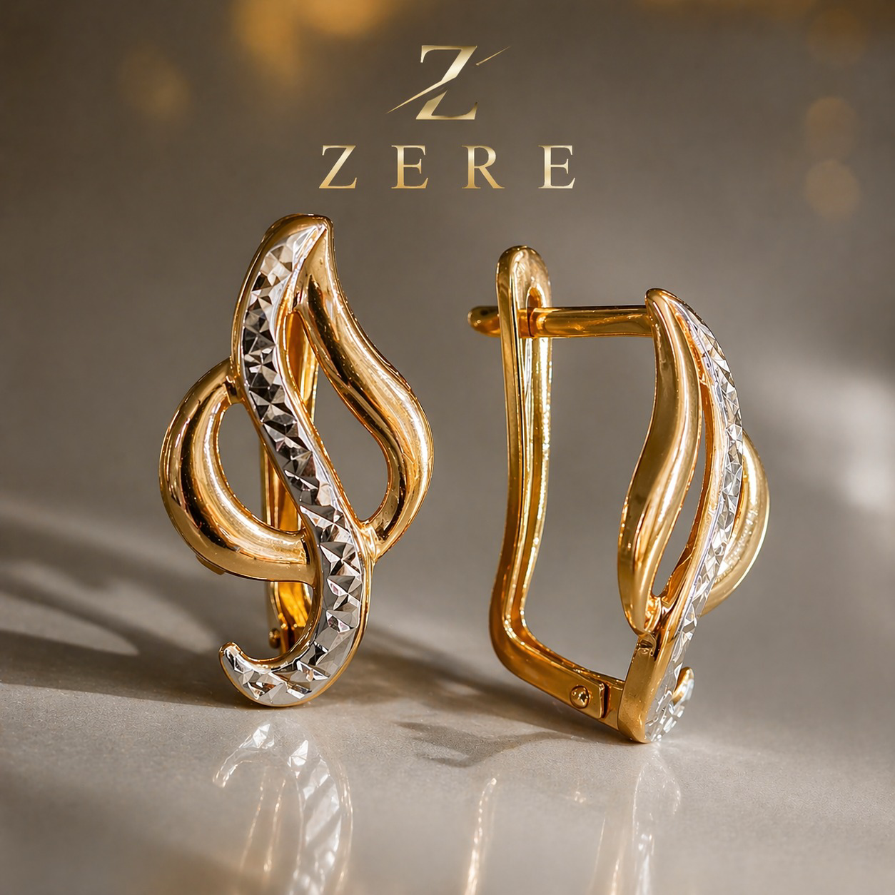 Серьги Zere с алмазной огранкой 1.8гр купить,149800