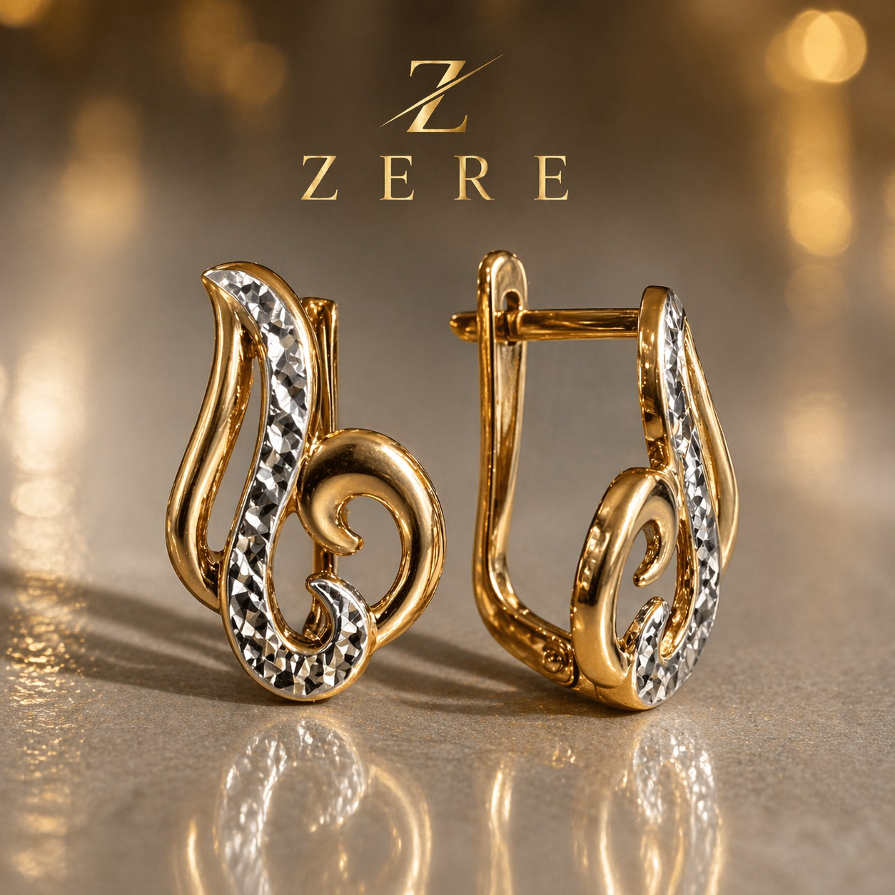 Серьги Zere элегантные 1.67гр купить,138425