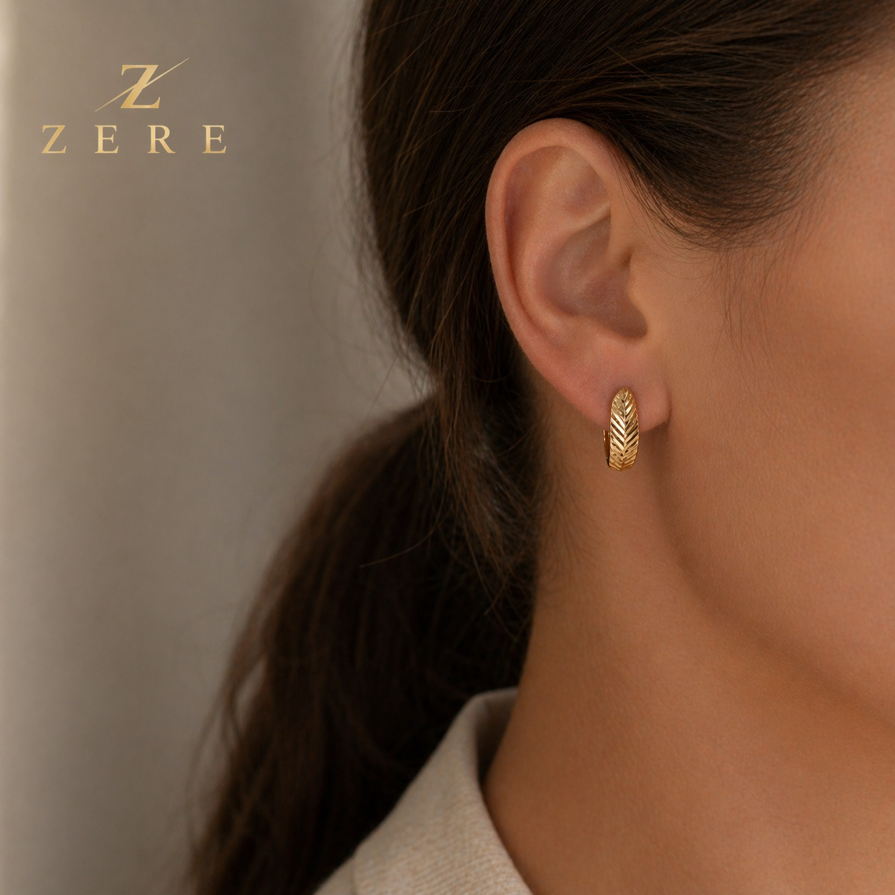 Серьги Zere с алмазной огранкой 1.57гр - ForteMarket Серьги Zere с алмазной огранкой 1.57гр купить,129175