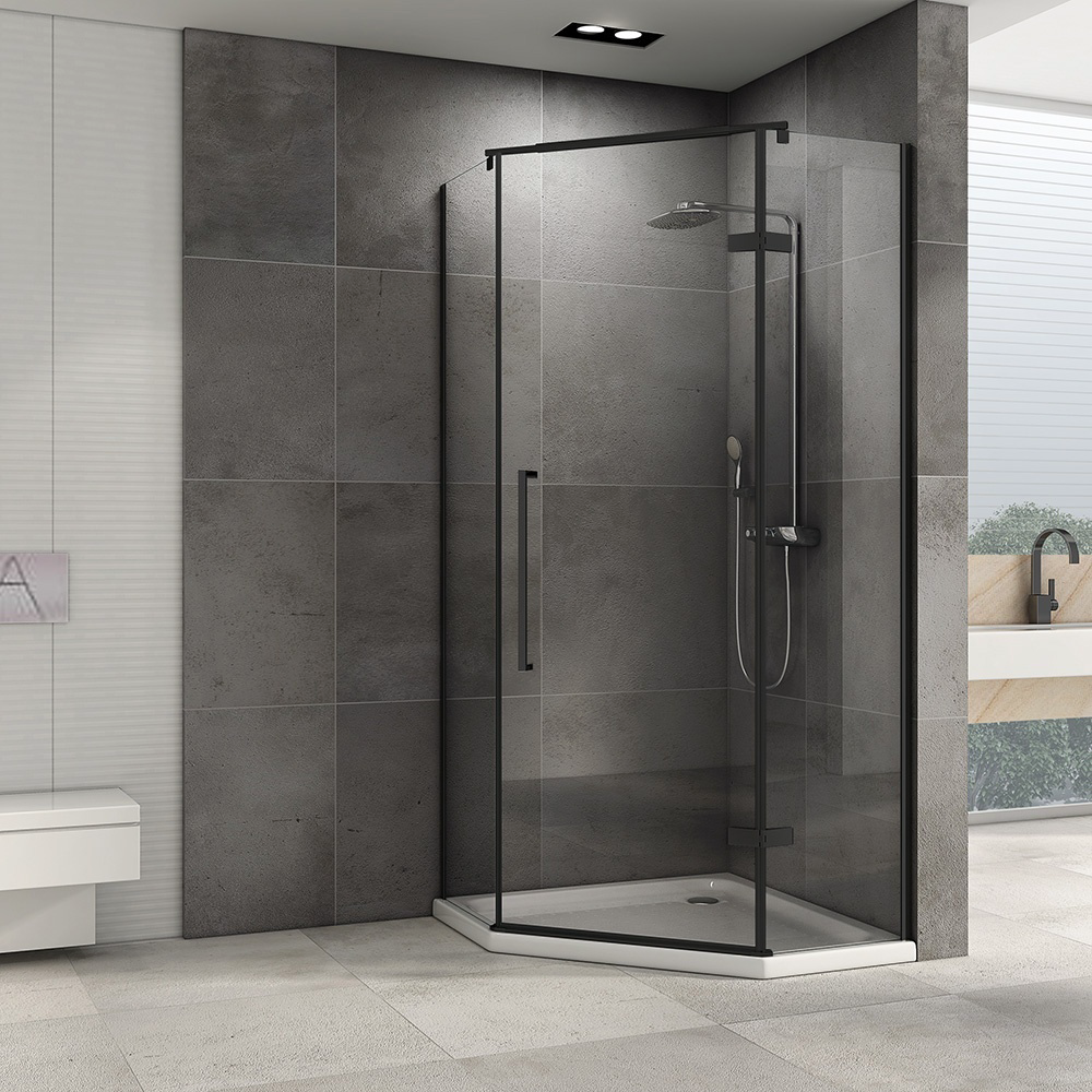 Уголок душевой Abber Ewiges Wasser AG05080B 80х80х195см чёрный