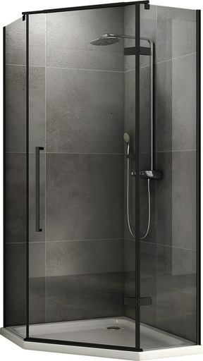 Уголок душевой Abber Ewiges Wasser AG05080B 80х80х195см чёрный