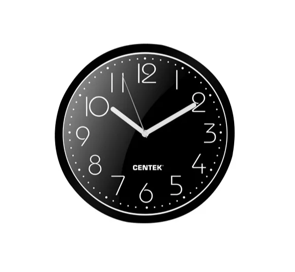 Настенные часы Centek СТ-7105 черные