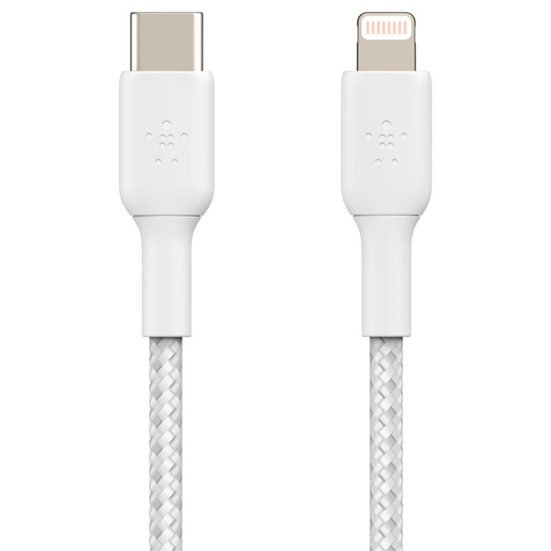 Кабель Belkin Lightning - USB-С 2м Braided CAA004bt2MWH белый
