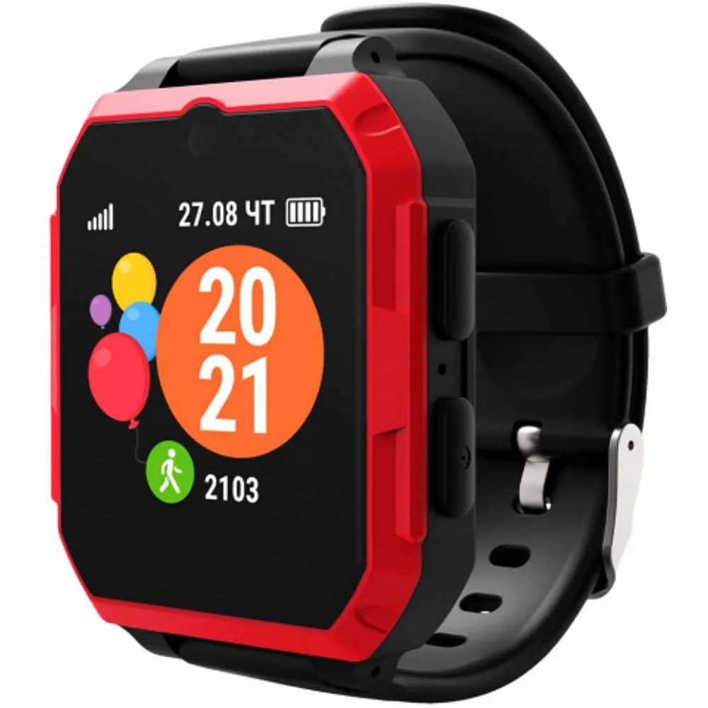 Смарт-часы Geozon G-Kids 4G Ultra black-red купить,NaN