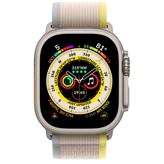 Смарт-часы Apple Watch Ultra 49mm MNHD3LL/A Titanium with Yellow/Beige Trail Loop - ForteMarket Смарт-часы Apple Watch Ultra 49mm MNHD3LL/A Titanium with Yellow/Beige Trail Loop купить,0