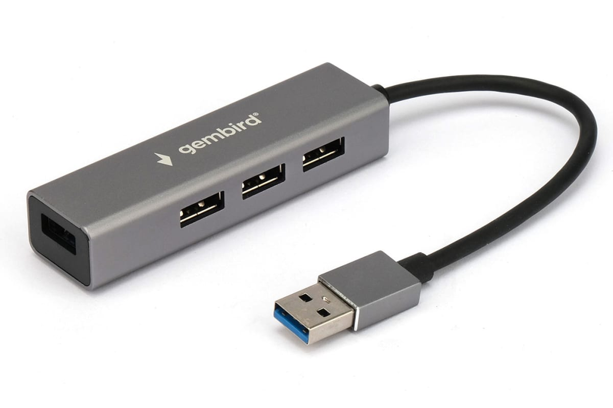 USB Hub Gembird UHB-C464 Grey