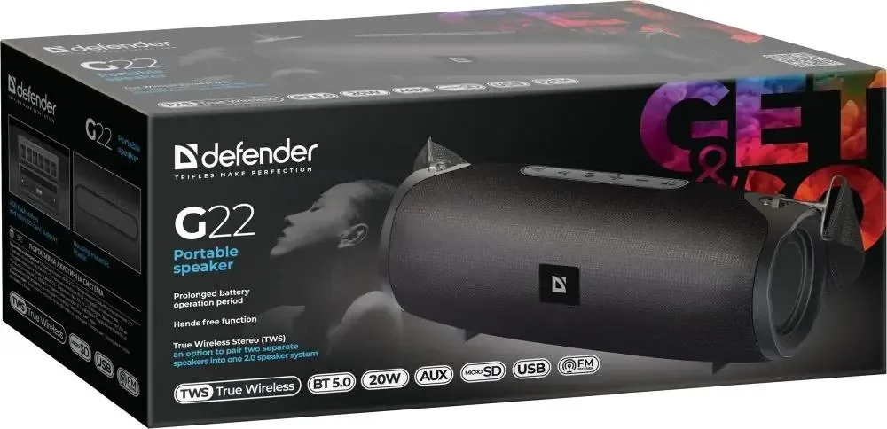 Портативная аккустика Defender G22 Black купить,0