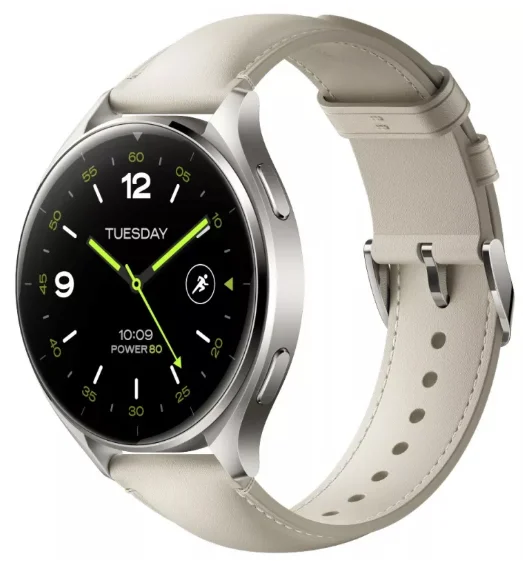 Смарт-часы Xiaomi Watch 2 Titan Gray Case With White Leather Strap 36mm