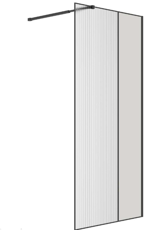 Перегородка душевая Niagara Nova NG-481-12FBLACK 120х200см черный