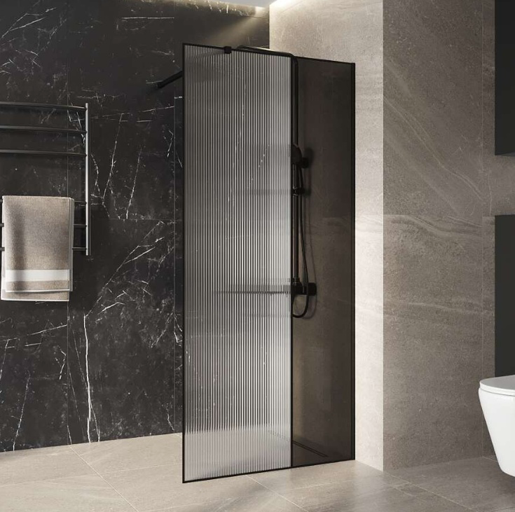 Перегородка душевая Niagara Nova NG-481-12FBLACK 120х200см черный
