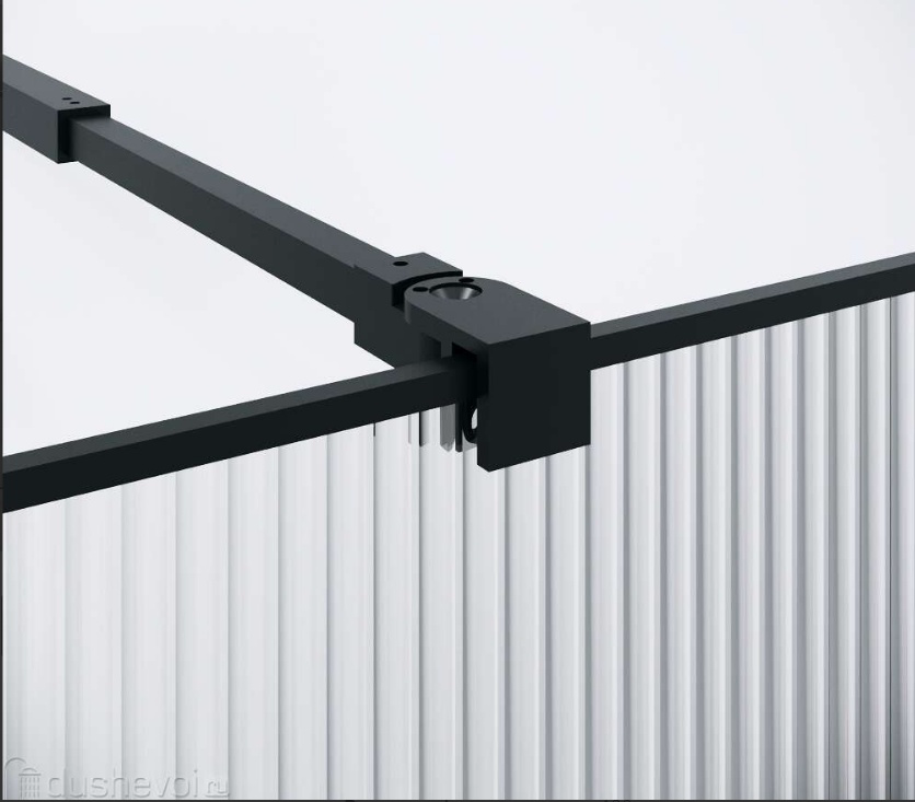 Перегородка душевая Niagara Nova NG-481-12FBLACK 120х200см черный