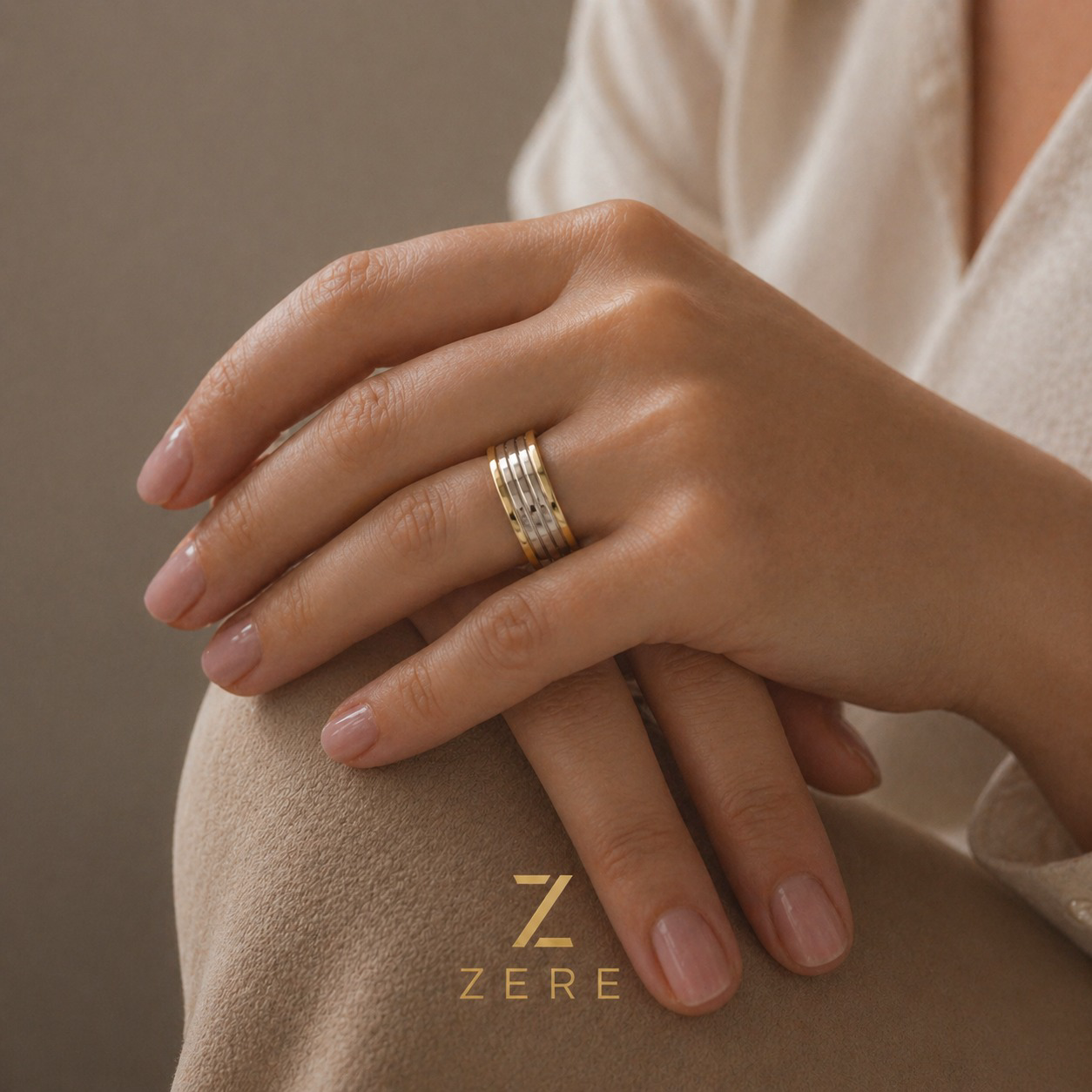 Кольцо Zere двухцветное 16.5р 3.4гр - ForteMarket Кольцо Zere двухцветное 16.5р 3.4гр купить,286800