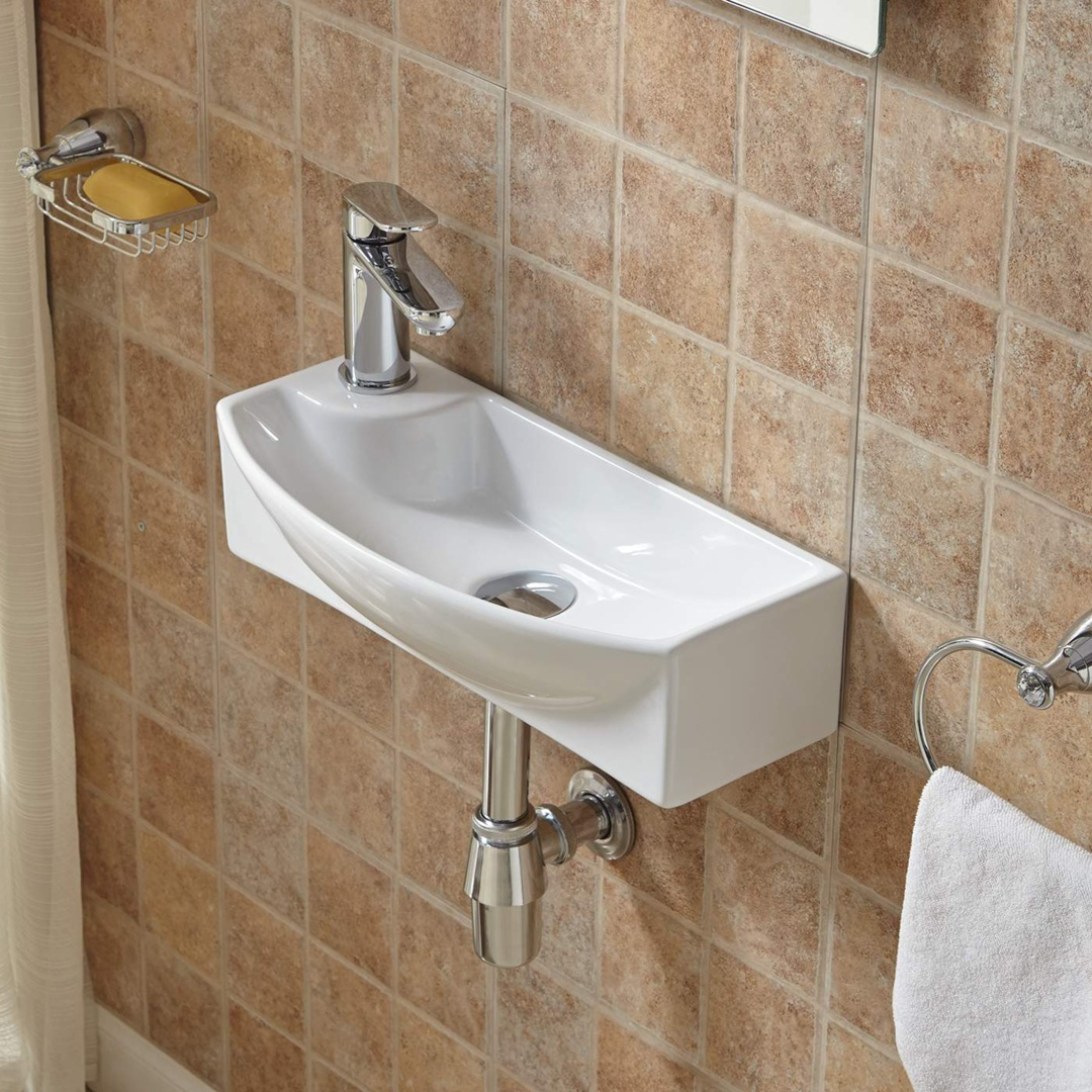 Раковина подвесная WW Aisbach 7946 GL-WT L 45.5х22х13см белый