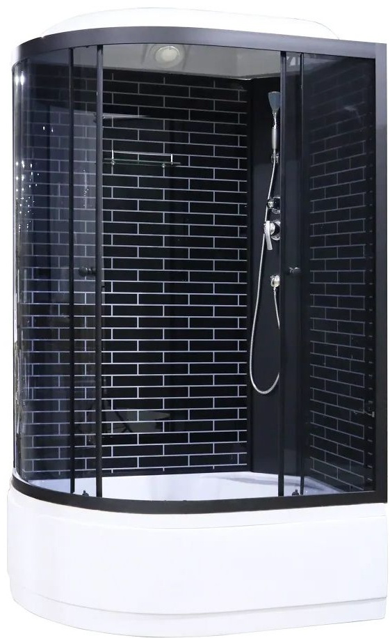 Кабина душевая ODA 5006L Р 120х80х215см черный