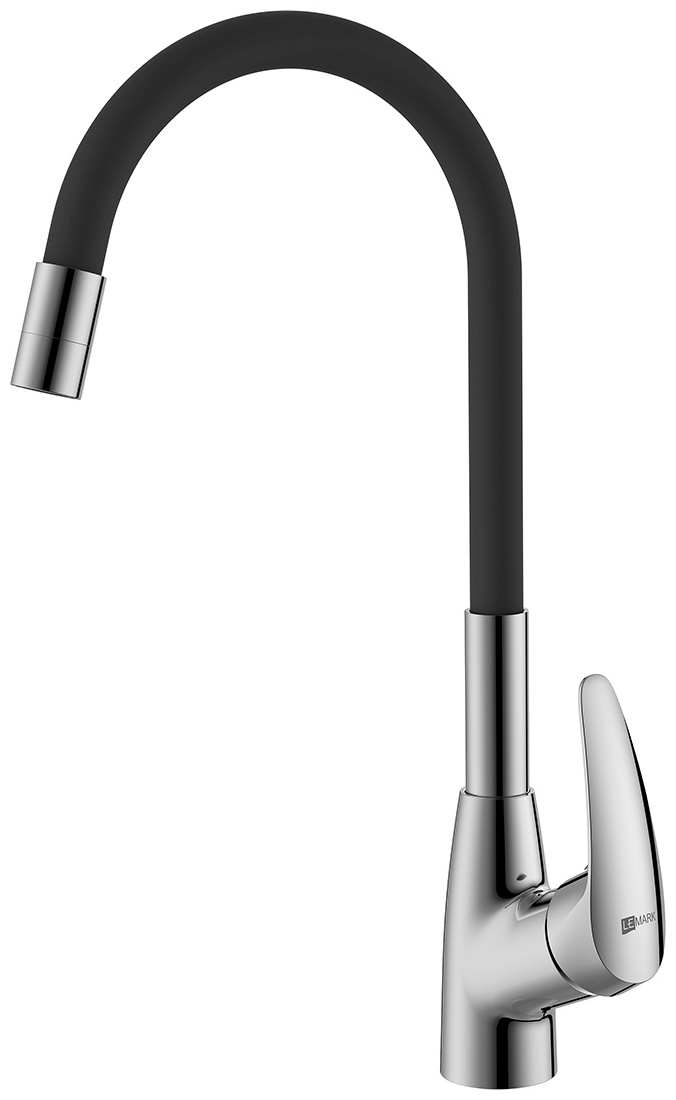 Смеситель для кухни Lemark Linara LM0415C-Black 22см серо-черный купить,34400