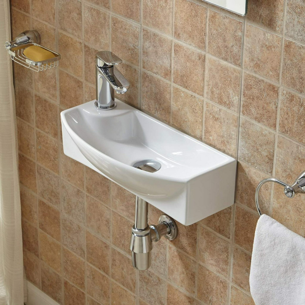 Раковина подвесная WW Aisbach 7946 GL-WT L 45.5х22х13см белый