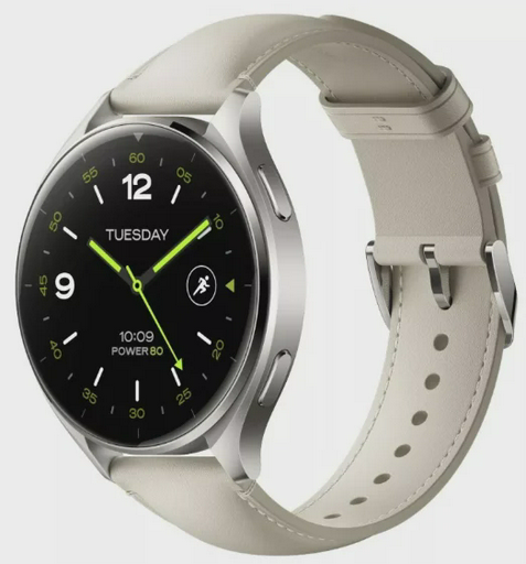 Смарт-часы Xiaomi Watch 2 Titan Gray Case With White Leather Strap 36mm