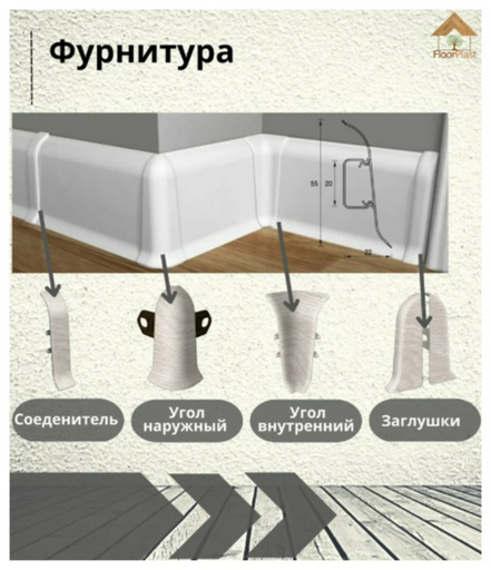 Угол внутренний Ideal Классик №252 55мм белый