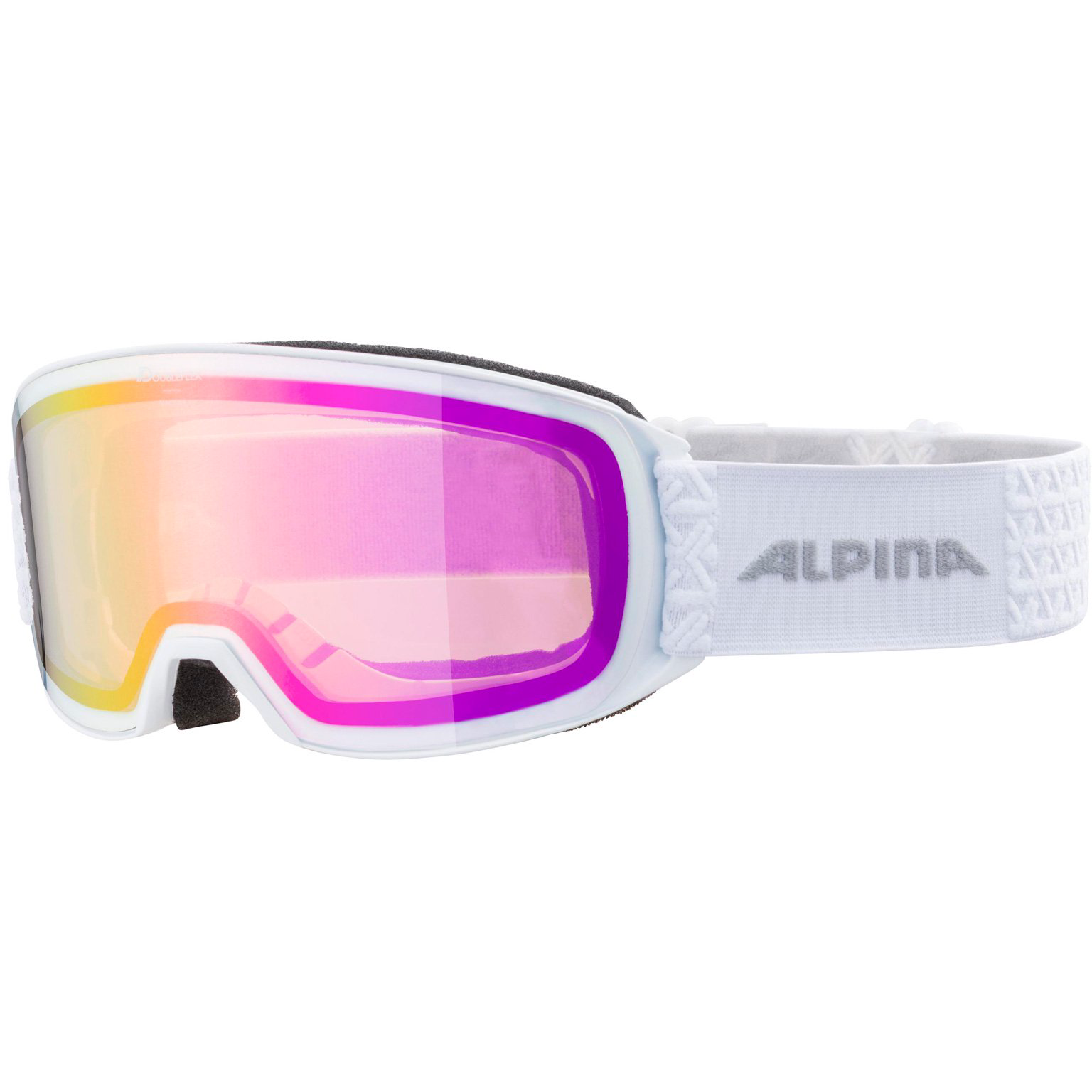  Маска горнолыжная Alpina Nakiska DH S2  white-skyblue купить,NaN