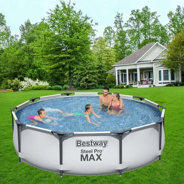 Бассейн Bestway Steel Pro Max 56406 4678л cерый - ForteMarket Бассейн Bestway Steel Pro Max 56406 4678л cерый купить,0