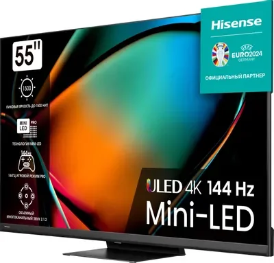 Телевизор Hisense 55" 55U8KQ MiniLED 4K UHD Black купить,0