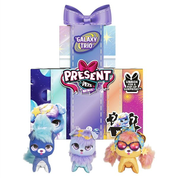 Фигурки  Spin Master  Present pets  Щенок-сюрприз мини звездное трио купить,NaN
