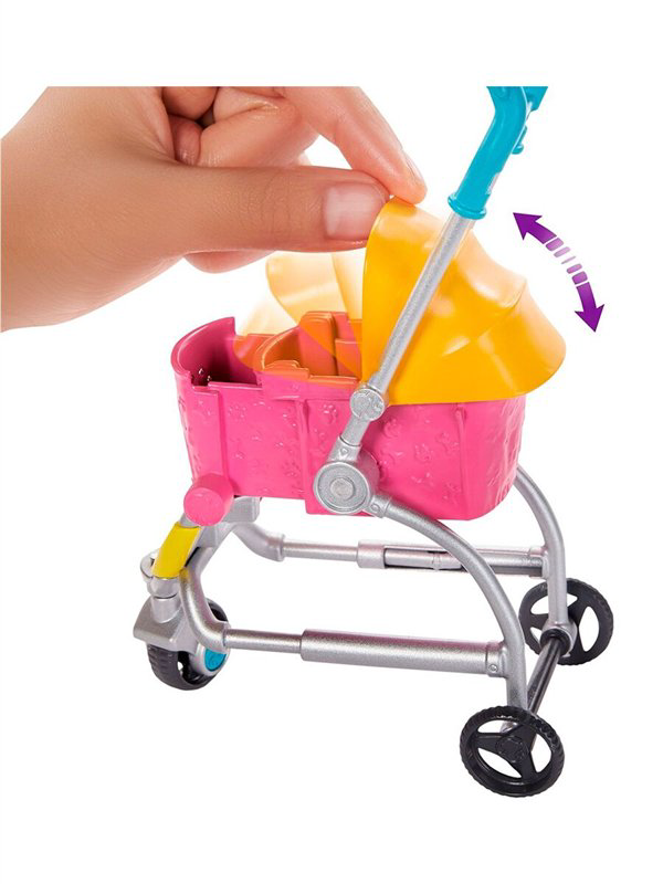 Кукла Barbie Барби с щенком в коляске GHV92 купить,NaN