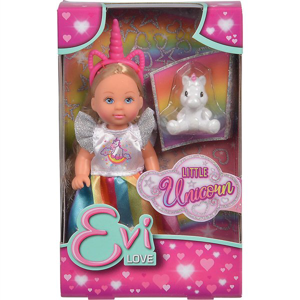 Кукла Steffi Love Еви в ярком платье с единорогом  12/144 12см купить,NaN
