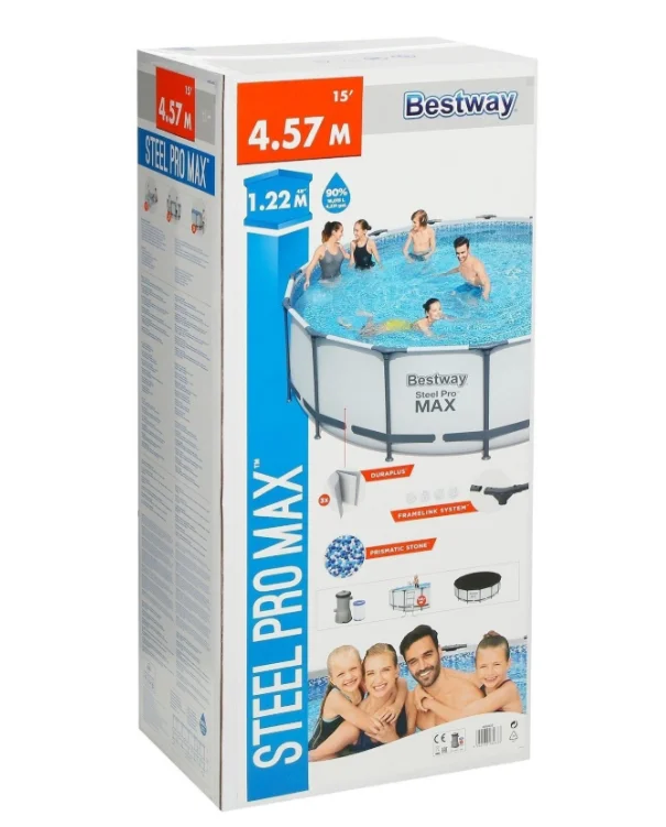 Бассейн каркасный Bestway Steel Pro MAX 56438 16015л купить,0