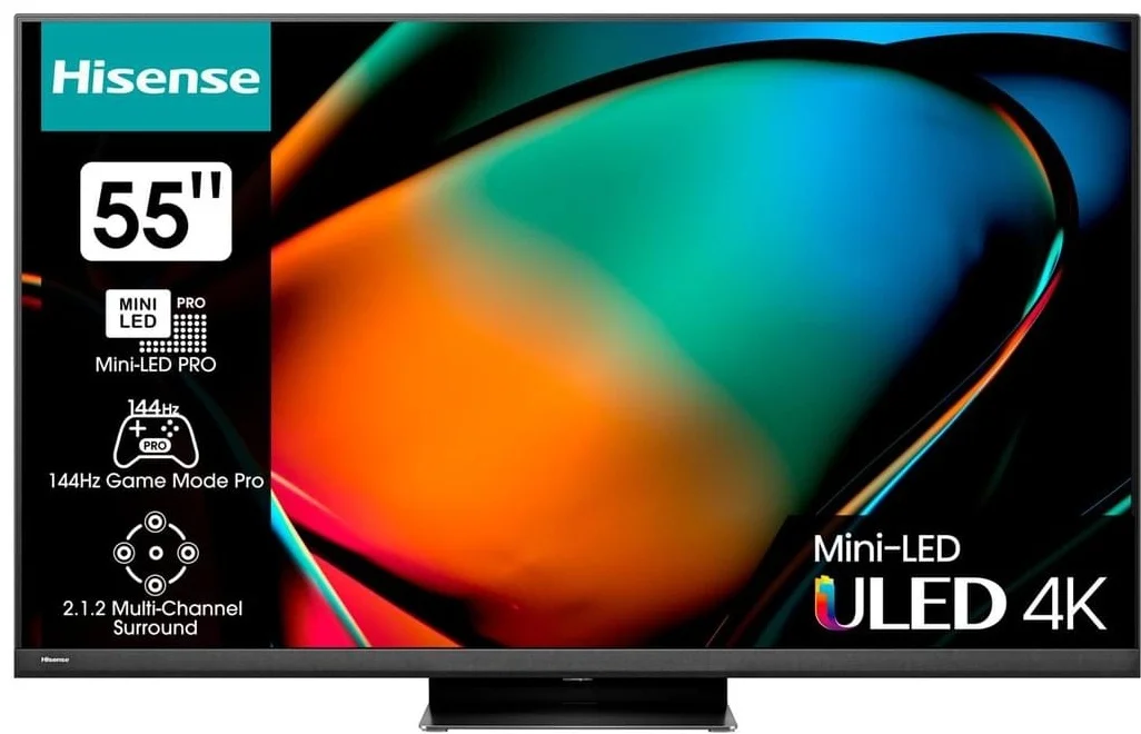 Телевизор Hisense 55" 55U8KQ MiniLED 4K UHD Black
