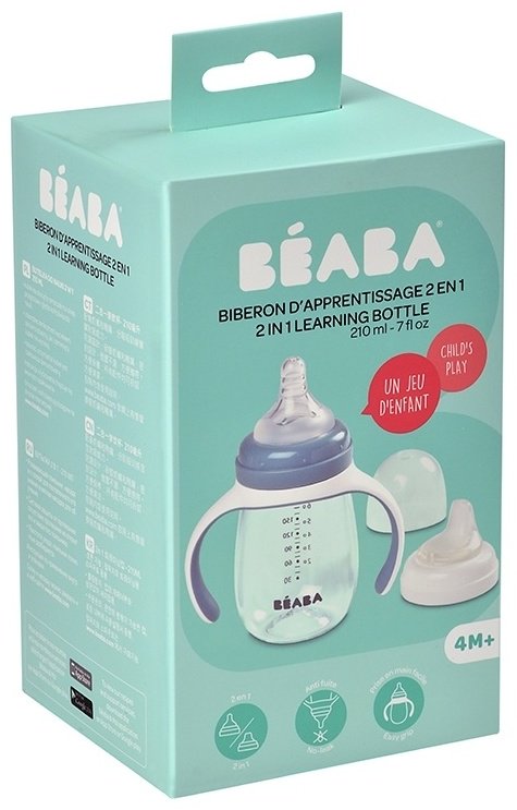 Поильник-непроливайка Beaba, 210 мл, голубой
