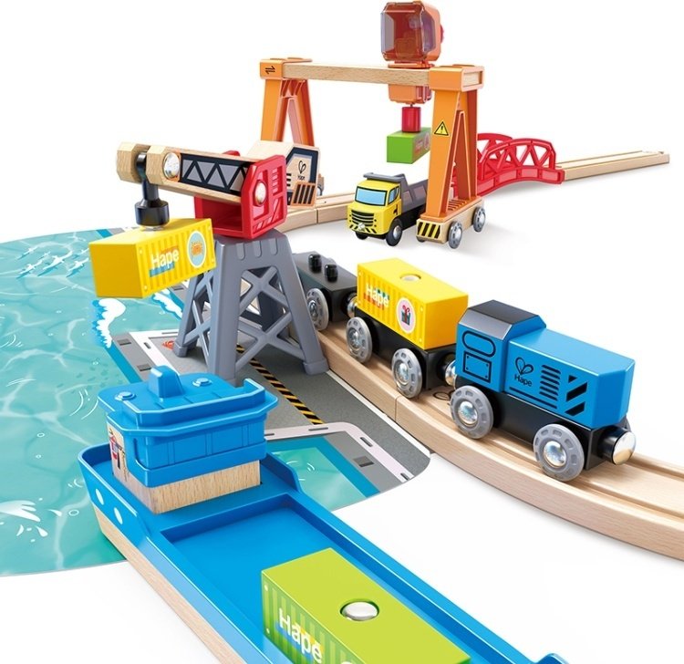 Hape Железная дорога E3791_HP, пластик, мультиколор купить,NaN