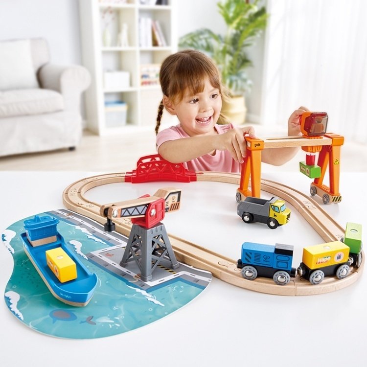 Hape Железная дорога E3791_HP, пластик, мультиколор купить,NaN