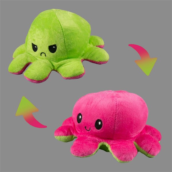 Мягкая игрушка Octopus Осьминог-перевертыш 10см зелёная-тёмно розовая  купить,NaN