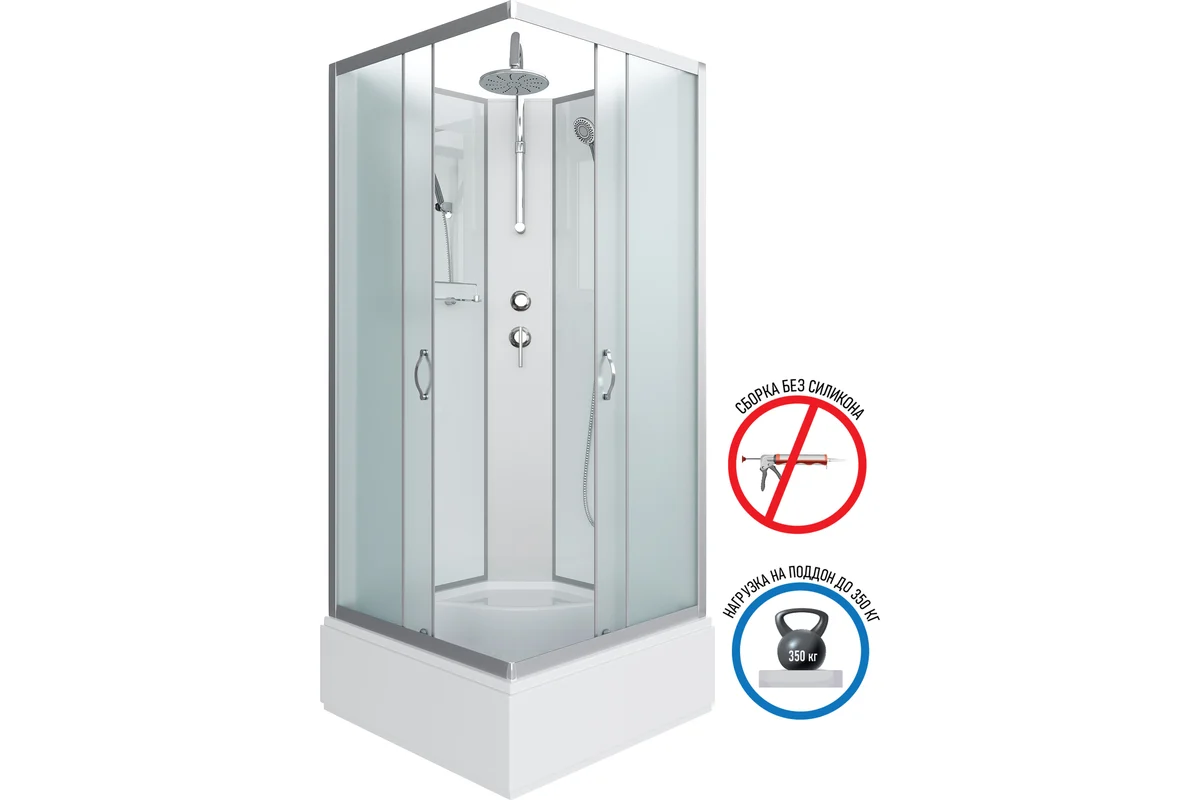 Душевая кабина Niagara NG-1108-14BKT 90х90х210см